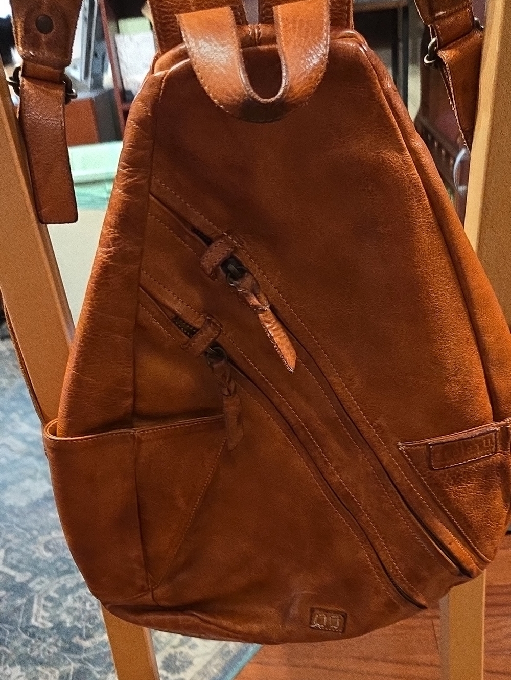 Bed Stu Tommie Brown Leather Backpack Sling